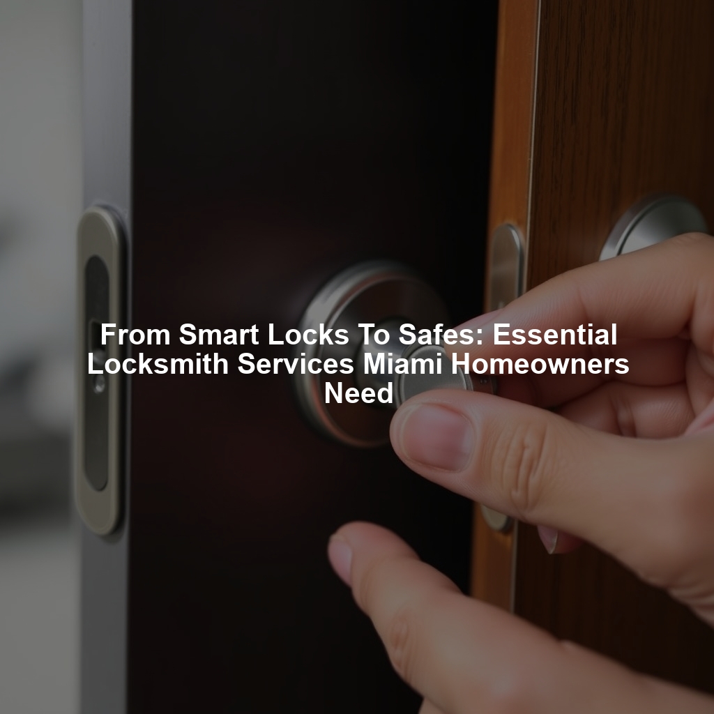 From Smart Locks to Safes: Essential Locksmith Services Miami Homeowners Need 28 From Smart Locks to Safes: Essential Locksmith Services Miami Homeowners Need