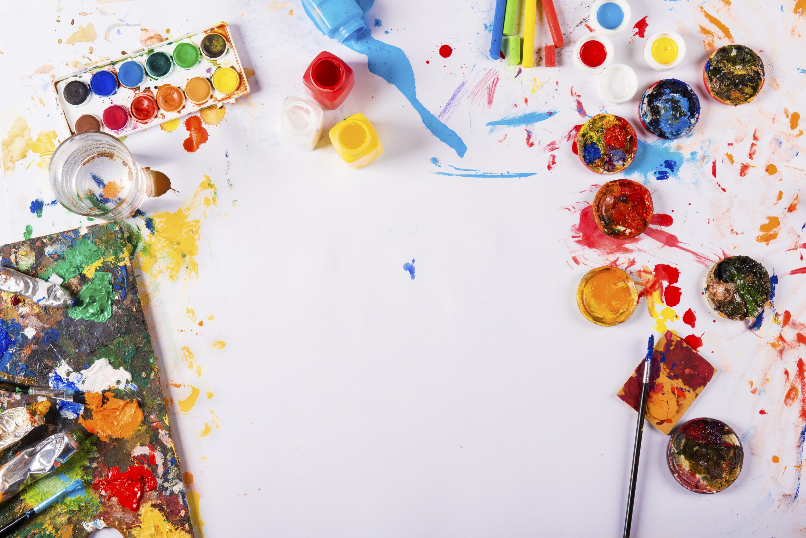 graphicstock creative art concept with colorful paints over white paper rR2I6bnZZ scaled